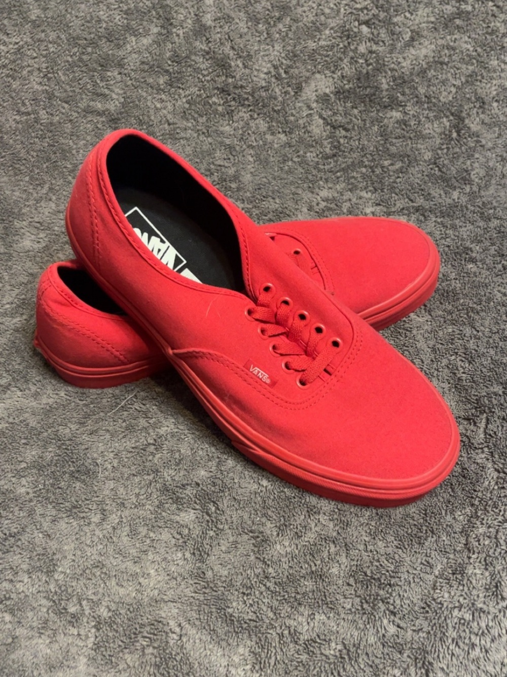 Vans All-Red Low-Top Canvas Sneakers